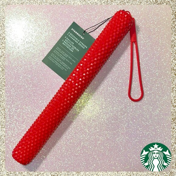 ⭐️ Starbucks Holiday 2024 Reusable Straws & Brush Set w/ Hard Case NWT ♻… - Picture 2 of 2